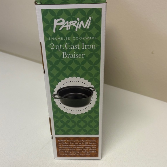 Parini Green Enameled Cast Iron Braiser - 2 qt - Picture 6 of 7